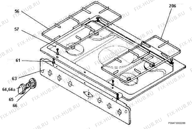 Взрыв-схема плиты (духовки) Zanussi MI85.52LT - Схема узла Section 5